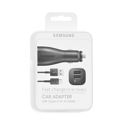 Cargador Samsung para Auto 15w + cable micro USB 2 Puertos de carga - mistergadget-mx