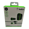 Set Belkin Cargador de Auto y Pared + Cable USB a Lightning