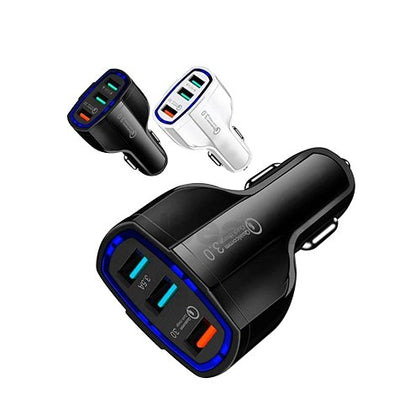 Quick Charge 3.0 Car Charger 36W 3-Port Car Adapter - mistergadget-mx